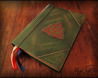Charmed Buch der Schatten inspiriert | Personalisiertes Grimoire A6 Zauberbuch | Handgemachtes Hexen Journal | Vegan Kissenbezug | Leere Seiten | Wicca Hexerei
