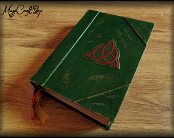 Charmed Book of shadows replica with ORIGINAL ivory pages - BIG size 31x22 cm A4 wicca rituals demons english french italian pages cover