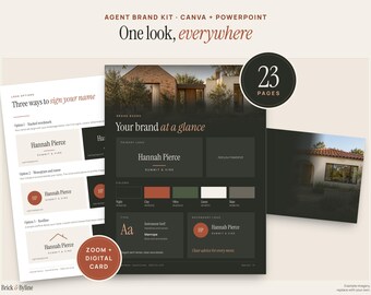 Realtor Branding Kit, Real Estate Business Card, Logo, Email Signature, Zoom Background and Digital Business Card, Canva