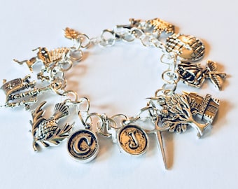 Outlander story themed charm bracelet