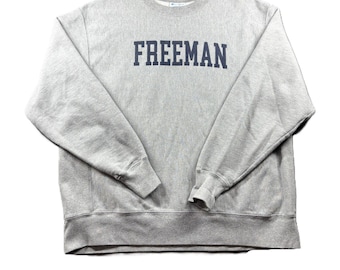 Champion Unisex Reverse Weave Vintage Sweatshirt Freeman Grey XL P106