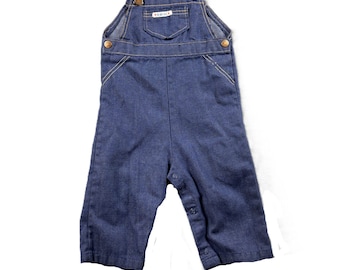 Healthtex Vintage Overalls Boy Girl Adjustable USA Denim Blue 24 Months I214