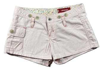 Levi's Women Shorts Vintage Y2K Low Slouch Cargo Ripstop Light Pink Size 3 P165