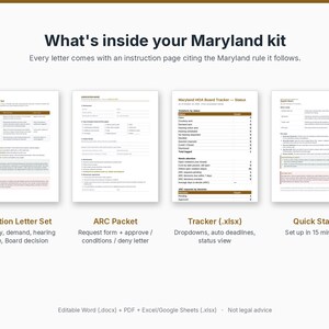 Maryland HOA Violation Notice Letters + Step Checklists | 11B-111.10 Demand, Hearing and Decision Process | Word, PDF, Tracker image 2