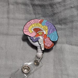 Brain Badge Reel - Neurology Badge Reel Alligator Clip