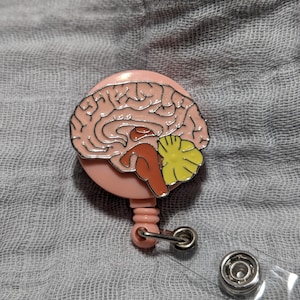 Brain Badge Reel - Neurology Badge Reel Alligator Clip