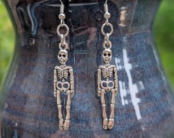 Skeleton bone earrings