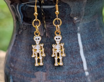 Skeleton bone earrings