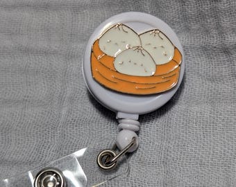 Dumpling Bao Badge Reel Alligator Clip