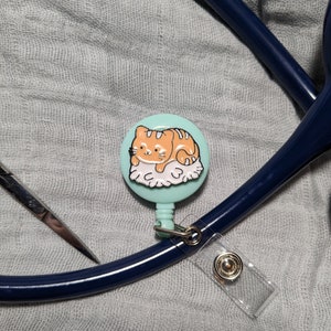 Cat Badge Reel - Cute Animal Badge Reel Belt Clip