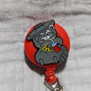 Raccoon Badge Reel - Trash Panda Badge Reel Belt Clip