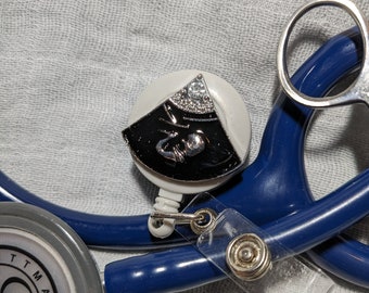 Ultrasound Tech Badge Reel Belt Clip