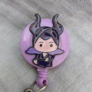 Maleficent Badge Reel Alligator Clip