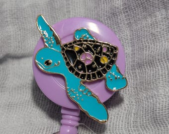 Turtle Badge Reel Alligator Clip