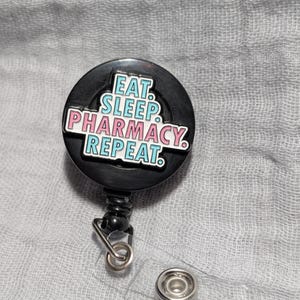 Pharmacy Badge Reel - Pharmacist Badge Reel Alligator Clip