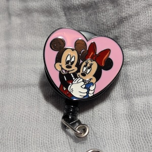 Character Badge Reel Mouse Alligator Clip