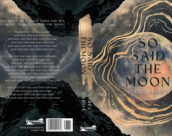Premade Illustrated Book Cover - Moon (Digital File)