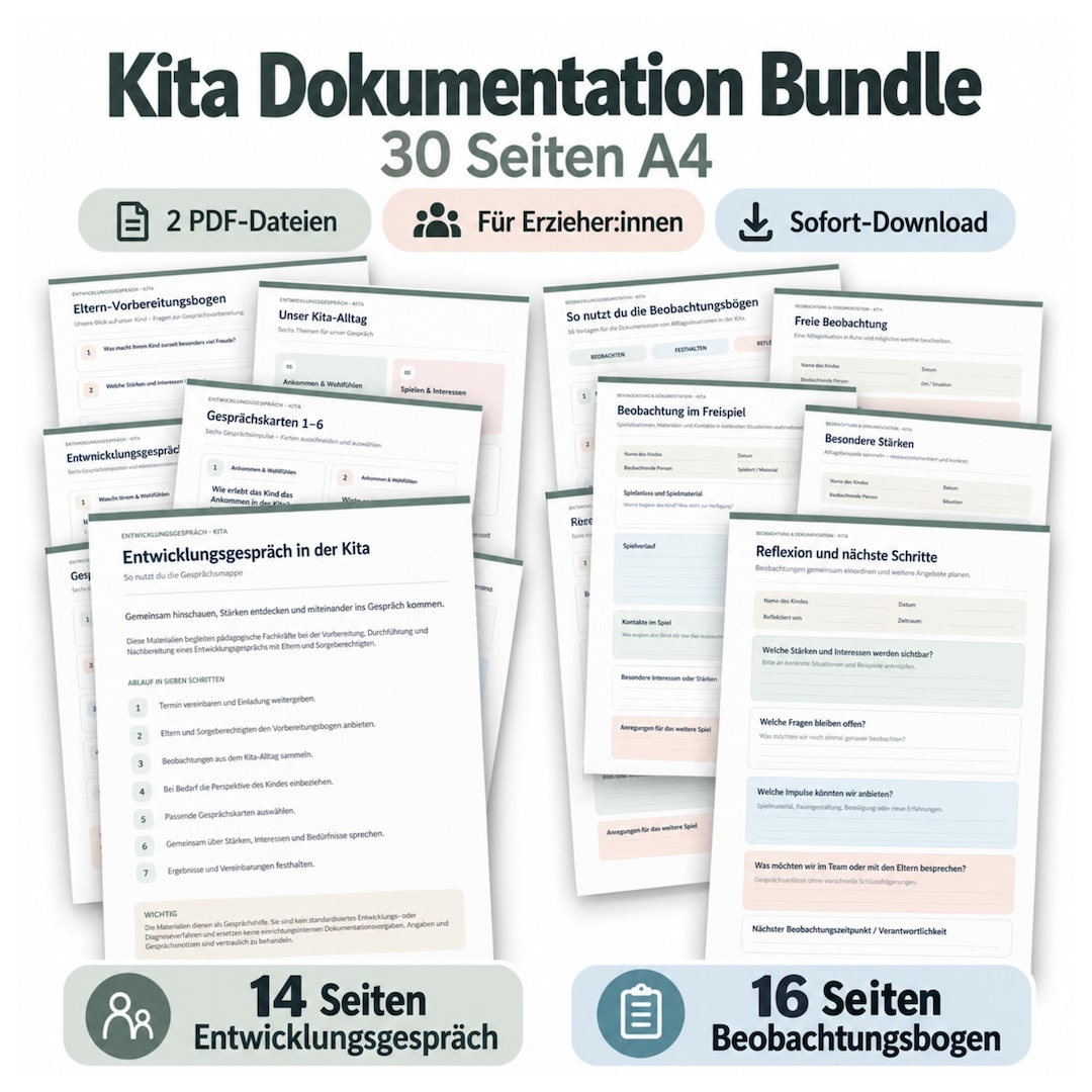Daycare Documentation Bundle Including Developmental Interview and ...