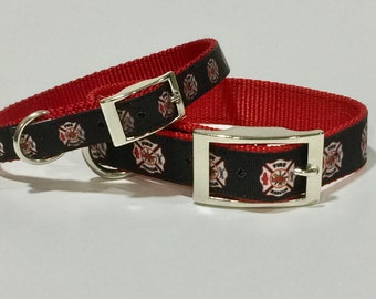 Fireman Dog Collar,First Responder Dog Collar,Hero Dog Collar, Firefighter Dog Collar