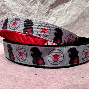 Winter Soldier Dog Collar, Winter Soldier Cat Breakaway Collar, Bucky Barnes Dog Collar