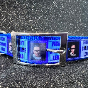Ruth Bader Ginsburg Hundehalsband, FIGHT CHANGE LEAD, Gerechtigkeit Ginsburg