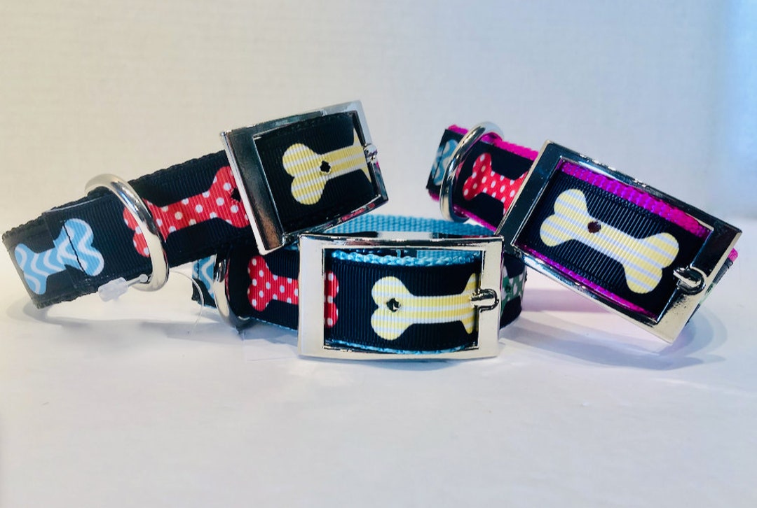 Dog Bone Collar Colorful Bone Collar Etsy UK