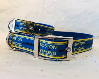 BOSTON STRONG!, Boston Strong Dog Collar, Boston Strong Cat Breakaway Collar, Boston Strong Key Fob