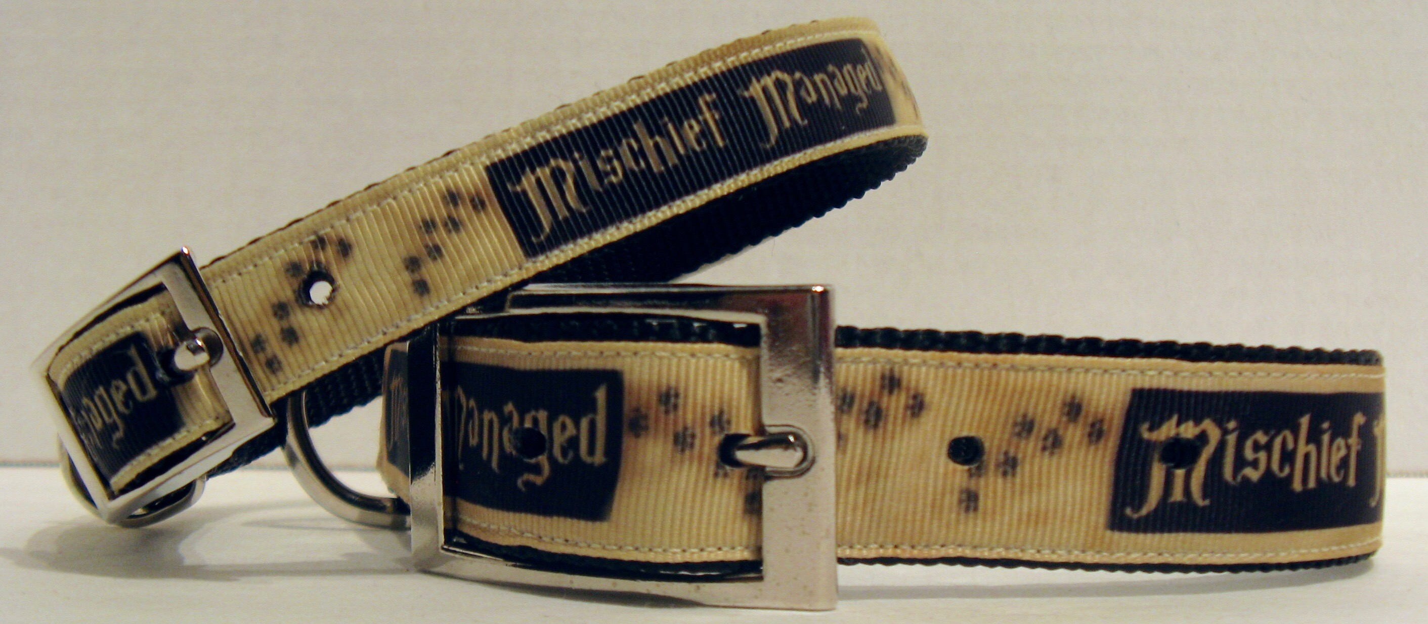 mischief managed dog collar