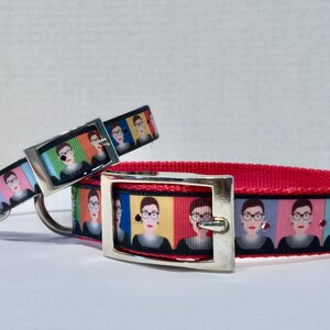 RBG Dog Collar, Ruth Bader Ginsberg Dog Collar, Notorious Dog Collar, also available is the RBG Leash, RBG Key Fob,