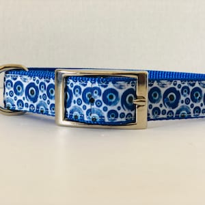 Evil Eye Collar, Evil Eye Dog Collar, Evil Eye Cat Breakaway Collar, Turkish Evil Eye Collar, Blue Evil Eye Collar, Pink Evil Eye Collar