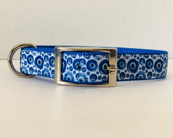 Evil Eye Collar, Evil Eye Dog Collar, Evil Eye Cat Breakaway Collar, Turkish Evil Eye Collar, Blue Evil Eye Collar, Pink Evil Eye Collar
