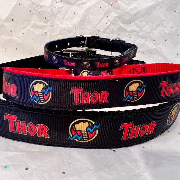 Superhero Dog Collar, Superhero Cat Breakaway Collar, Thor,