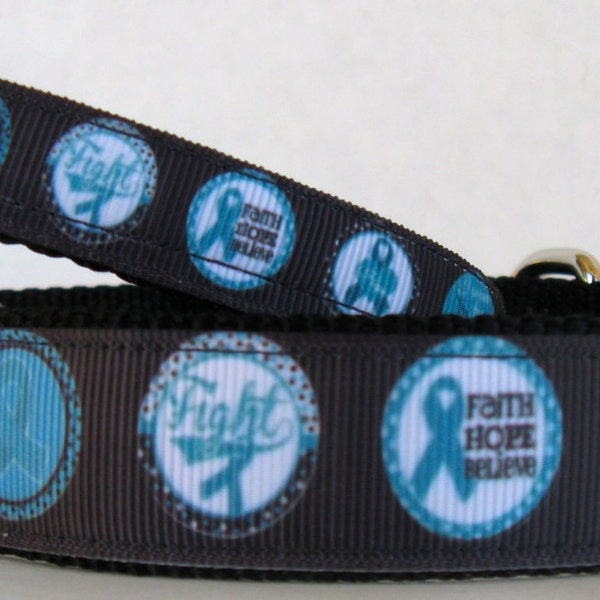 Ovarian Cancer Awareness ribbon Collar Dog Collars - Awareness Dog Collar - Ovarian Ribbon Dog Collar