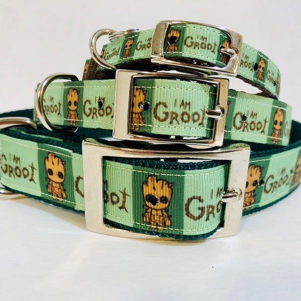 Groot Dog Collar, Groot Cat Breakaway Collar, Guardians of the Galaxy, I am Groot Dog Collar, I am Groot Cat Collar