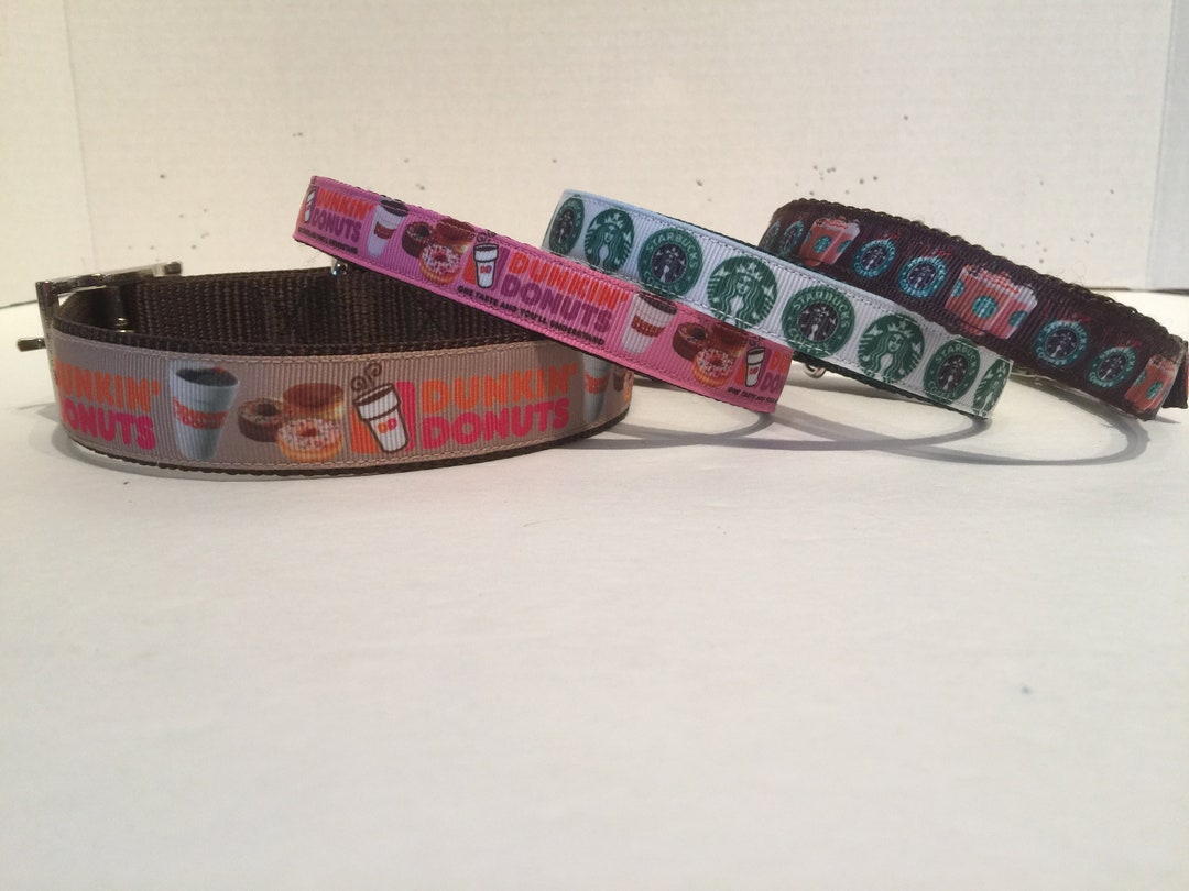 COFFEE LOVER CHOICES Dog & Cat Collars,starbucks,dunkin' Donuts,coffee