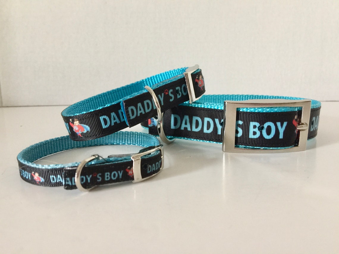 Daddy's Boy Dog Collar Mommy's Girl Dog Collar Etsy