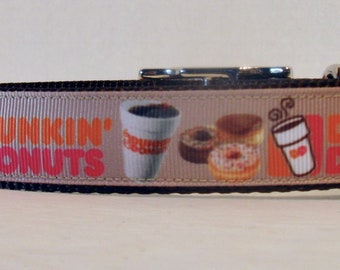 COFFEE LOVER CHOICES Dog & Cat Collars,Starbucks,Dunkin&#39; Donuts,Coffee Time Pet Collar,Leash,Key Fobs,Tea Time Key Ring,Coffee Time Key Ring