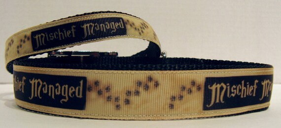mischief managed dog collar