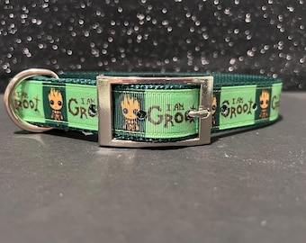 Groot Dog Collar, Groot Cat Breakaway Collar, Guardians of the Galaxy, I am Groot Dog Collar, I am Groot Cat Collar