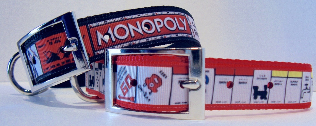 MONOPOLY Ribbon Dog Collar ... Popular Board Game ... Dog - Etsy