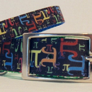 Pi Dog Collar ... Matching Leash Available  - Pi Day - Pi Key Fob - Non-Slip Headband ... WOOF BELLS