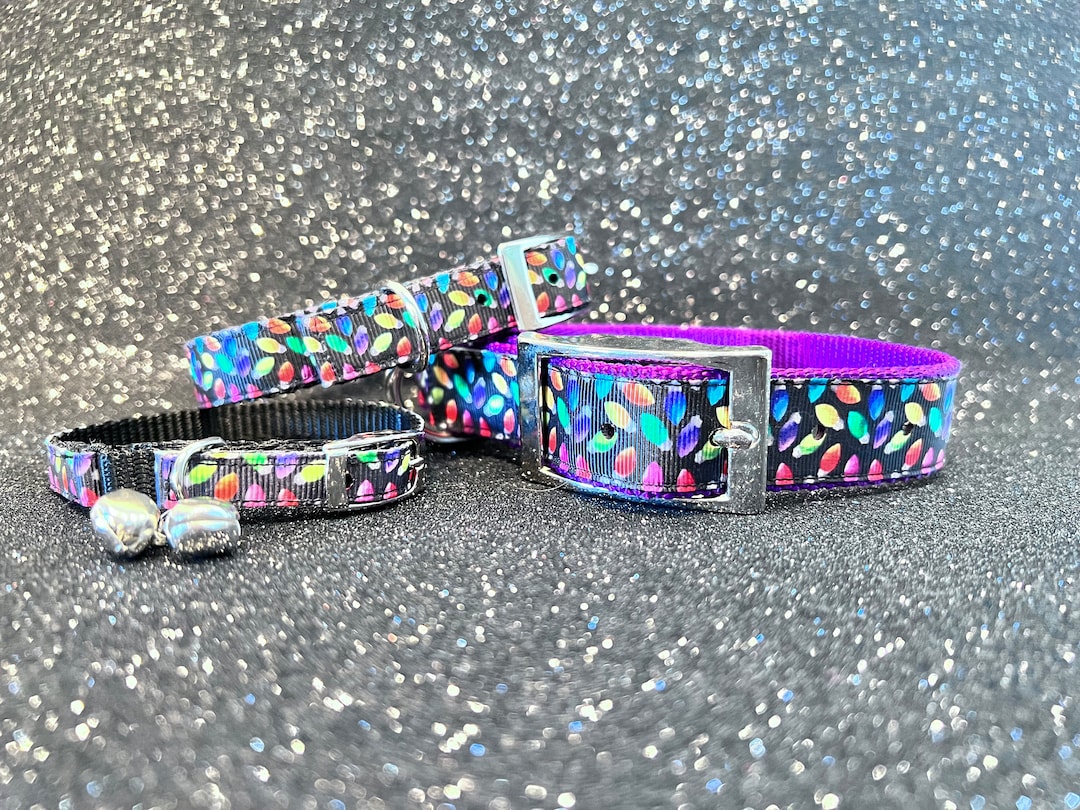 Christmas Lights Dog Collar Holiday Lights Dog Collar Etsy