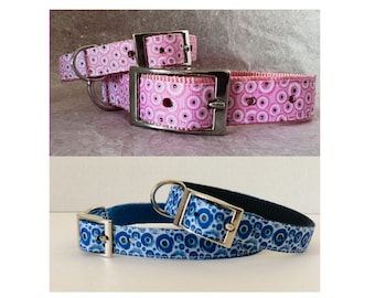 Evil Eye Collar, Evil Eye Dog Collar, Evil Eye Cat Breakaway Collar, Turkish Evil Eye Collar, Blue Evil Eye Collar, Pink Evil Eye Collar