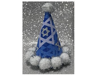 Jewish Party Hat for Small Dogs and Cats - Hanukkah is 12-14 to 12-22