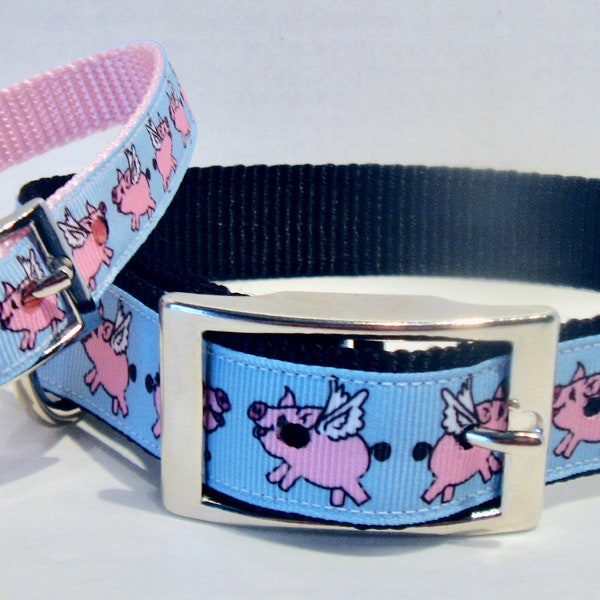 When Pigs Fly Dog Collar - When Pigs Fly Cat Breakaway Collar