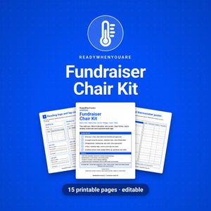 Read a Thon Fundraiser Kit Printable, Walk a Thon, Fun Run Pledge Sheet, PTO Fundraiser Planner, Volunteer Sign Up, Goal Thermometer