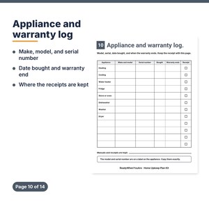 Home Maintenance Checklist Printable, Home Upkeep Planner, Seasonal Home Maintenance, House Binder, Appliance Log, New Homeowner imagen 5