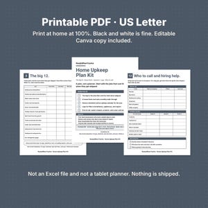 Home Maintenance Checklist Printable, Home Upkeep Planner, Seasonal Home Maintenance, House Binder, Appliance Log, New Homeowner imagen 8