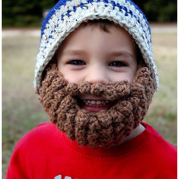 Little Beards-Bearded Beanie-Beanie with detachable beard-Baby Bearded Hat-Child's Bearded Hat