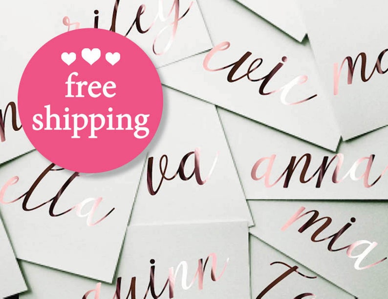 Wedding Hanger Name Decals Bridal Party Hanger Decals Etsy